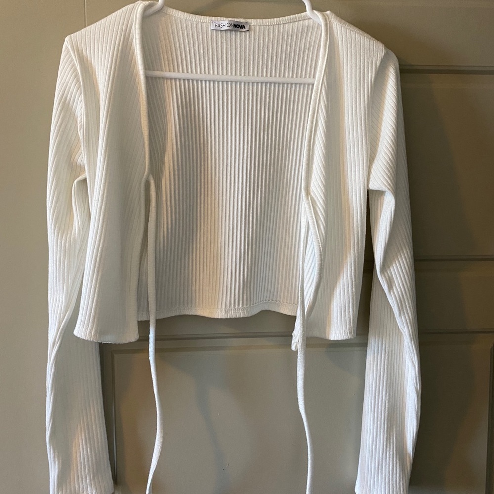 White front tie top